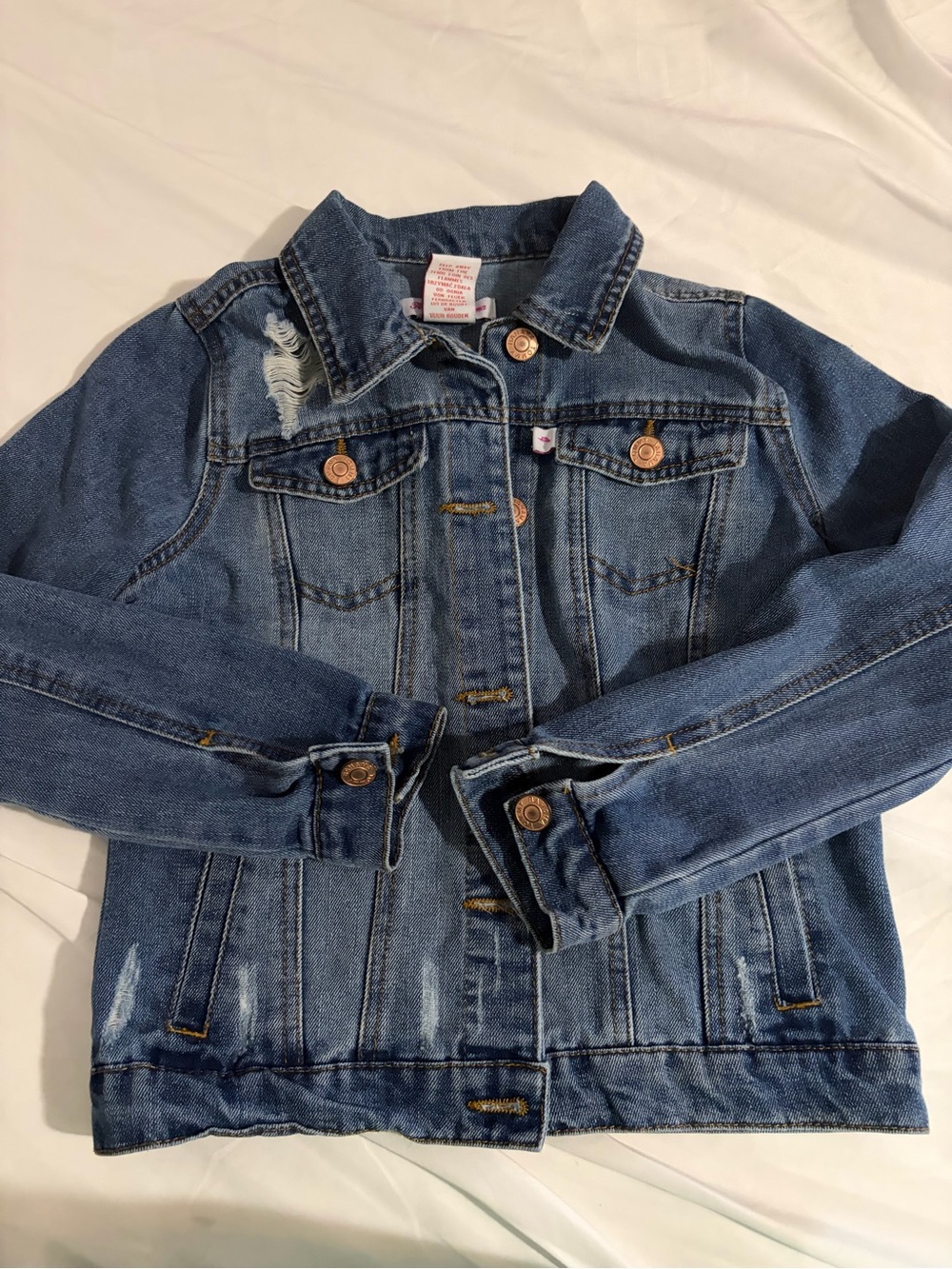 Tommy Bahama Girls Size 10 Denim Jean Jacket Classic Casual